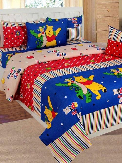 cotton printed double bedsheet with 2 pillow cover - 16434029 - Very Small Image - 1