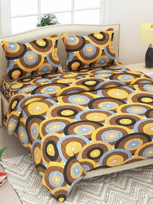 cotton printed double bedsheet with 2 pillow cover - 16434126 - Very Small Image - 1