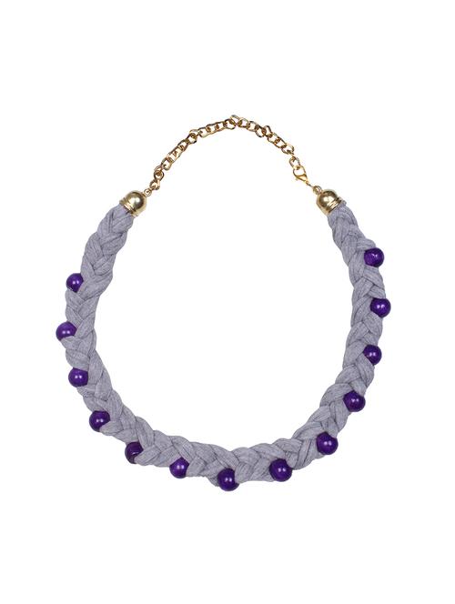 grey cotton choker necklace - 16434557 - Very Small Image - 1