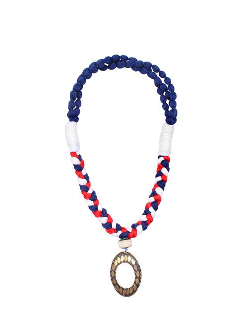 multi colored cotton blend long necklace - 16434564 - Very Small Image - 1