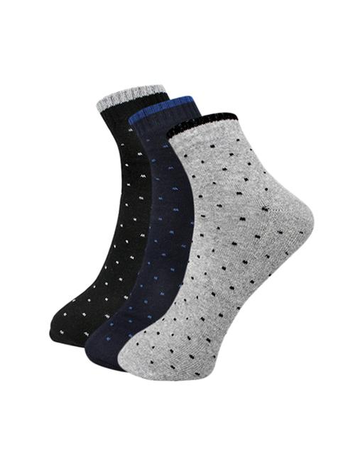 set of 3 multi colored cotton ankle length sock - 16435331 - Very Small Image - 1