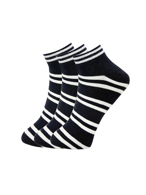 set of 3 black cotton ankle length sock - 16435340 - Very Small Image - 1