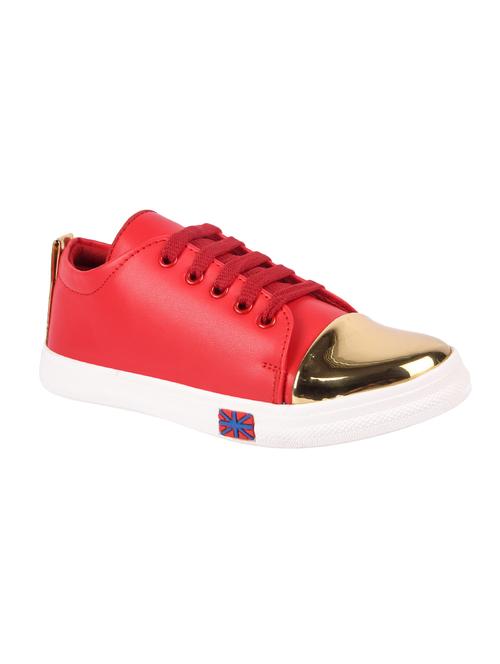 red lace-up sneakers - 16436346 - Very Small Image - 1