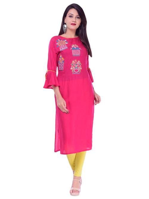 embroidered straight kurta - 16436537 - Very Small Image - 1
