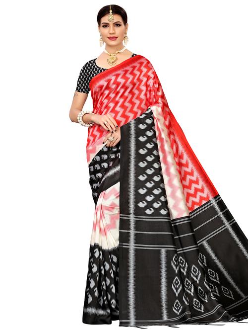 ikat printed bhagalpuri saree with blouse - 16436656 - Very Small Image - 1