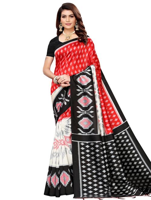 ikat printed bhagalpuri saree with blouse - 16436657 - Very Small Image - 1