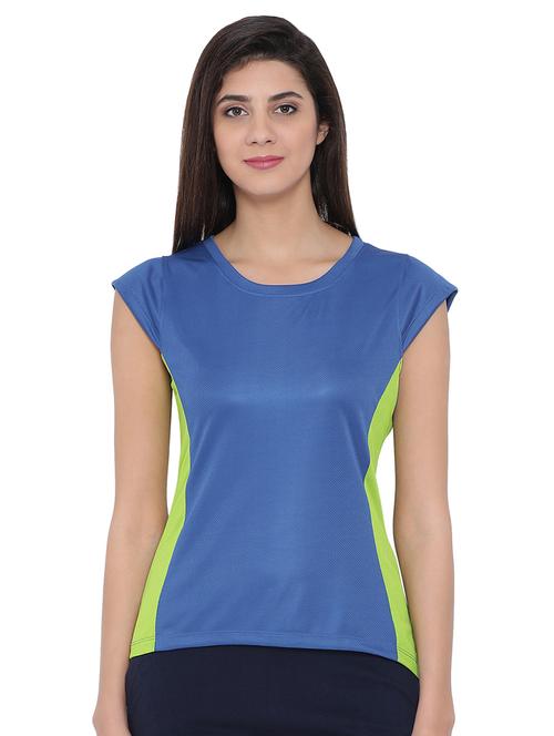 color block round neck tee - 16436754 - Very Small Image - 1
