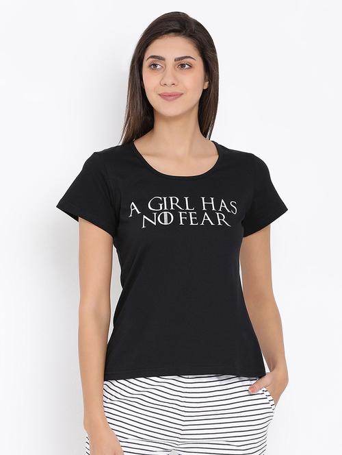 round neck slogan tee - 16436765 - Very Small Image - 1