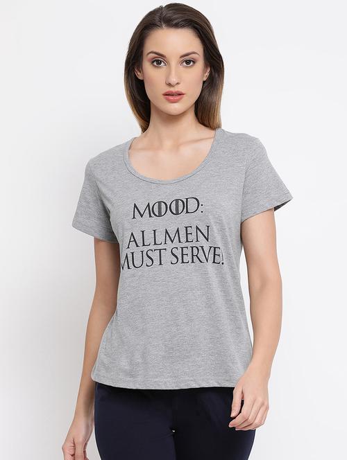 round neck slogan tee - 16436766 - Very Small Image - 1