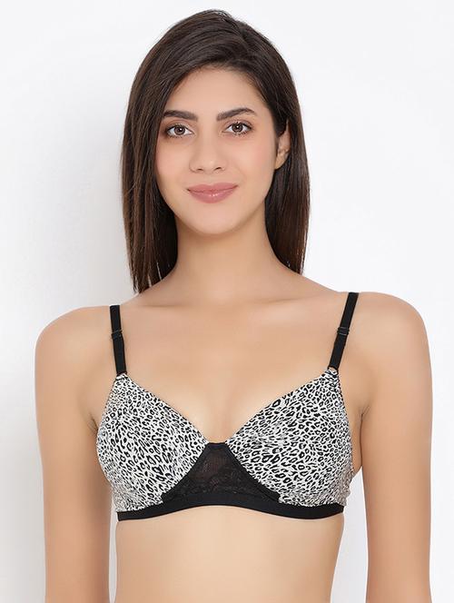 lace detail animal print bra - 16436844 - Very Small Image - 1