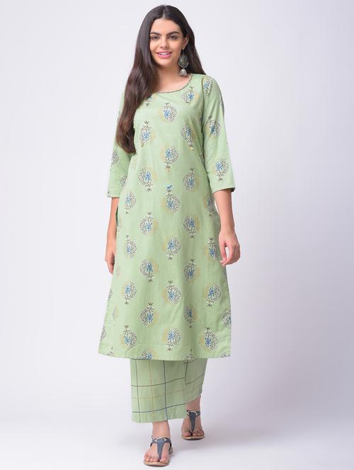 printed kurta palazzo set - 16437032 - Very Small Image - 1