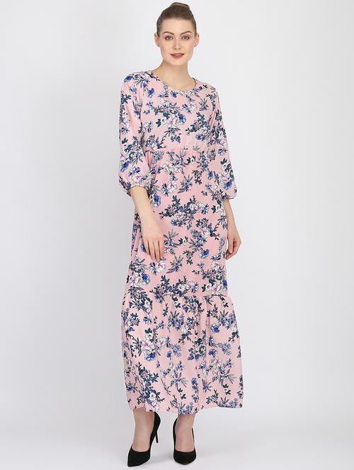 floral gathered maxi dress - 16437933 - Very Small Image - 1