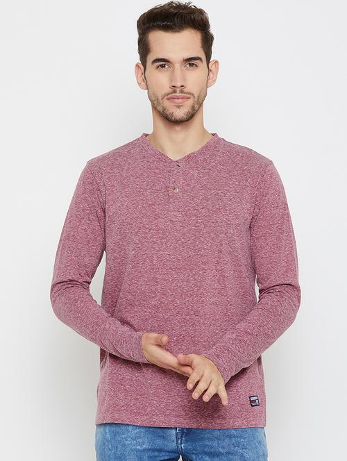 maroon melange t-shirt - 16437973 - Very Small Image - 1