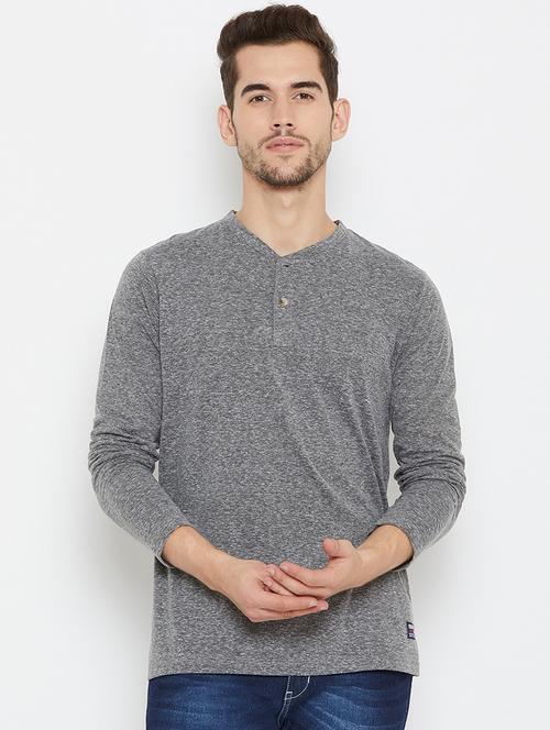grey melange t-shirt - 16437974 - Very Small Image - 1