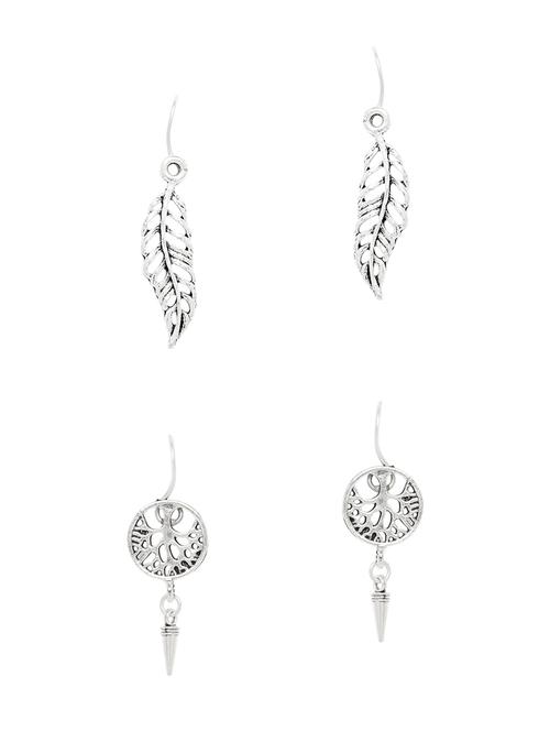 silver metal combo's. earring - 16438445 - Very Small Image - 1