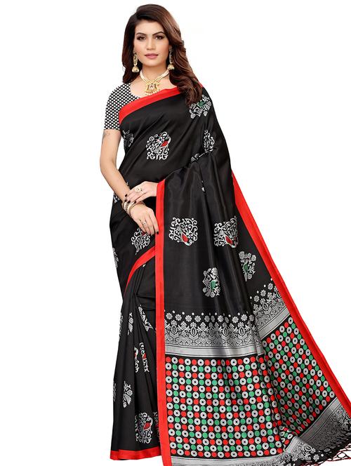 floral banarasi saree with blouse - 16438519 - Very Small Image - 1