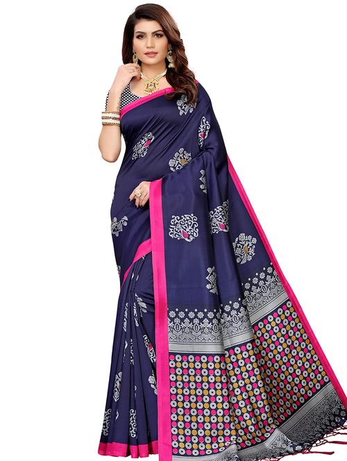 floral banarasi saree with blouse - 16438521 - Very Small Image - 1