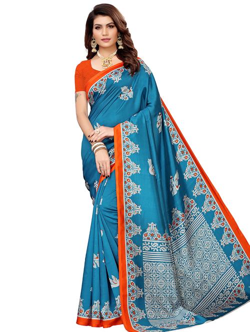 floral banarasi saree with blouse - 16438524 - Very Small Image - 1