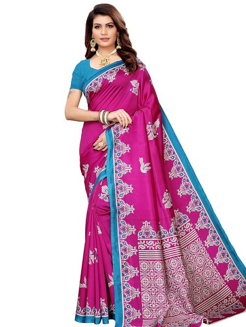 floral banarasi saree with blouse - 16438525 - Very Small Image - 1