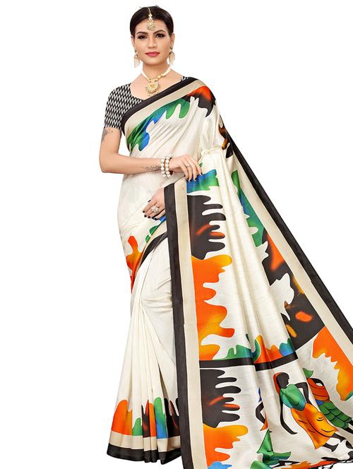 conversational banarasi saree with blouse - 16438538 - Very Small Image - 1