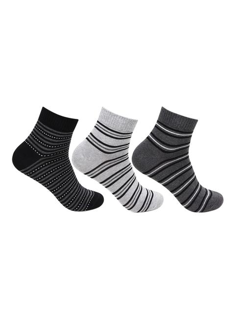 men pack of 3 striped above ankle length socks - 16438566 - Very Small Image - 1