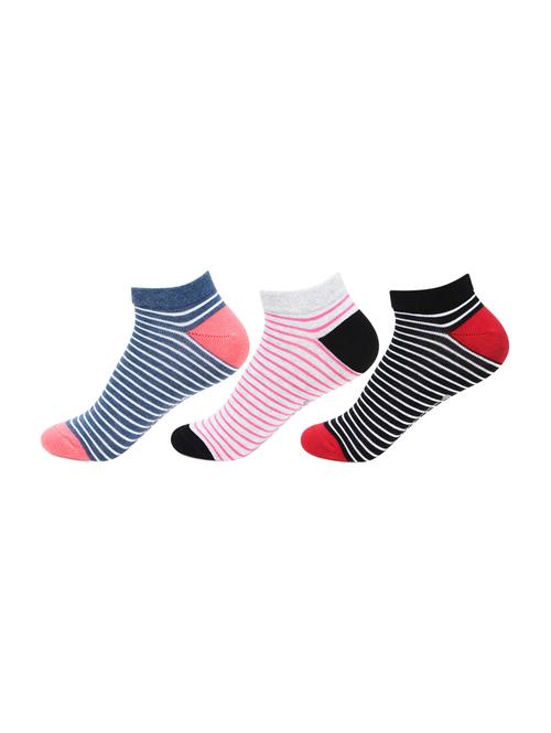 women pack of 3 printed ankle length socks - 16438573 - Very Small Image - 1