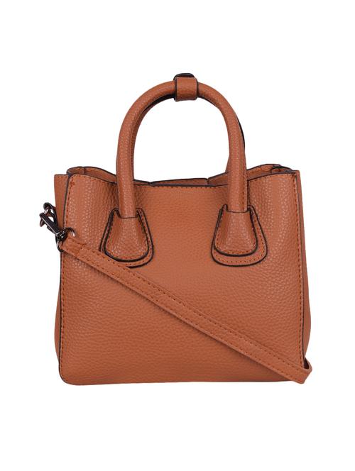 tan leatherette (pu) handbag - 16438909 - Very Small Image - 1