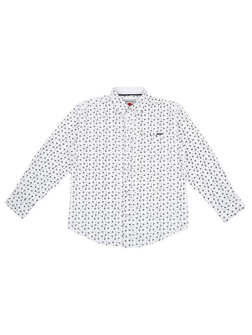 curved hem geometric print shirt - 16439235 - Very Small Image - 1