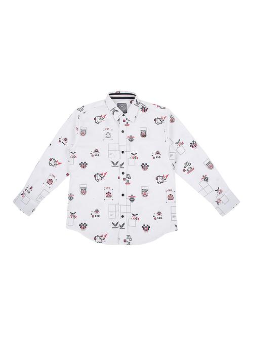 curved hem quirky print shirt - 16439284 - Very Small Image - 1