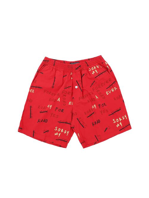 red cotton blend shorts - 16439335 - Very Small Image - 1