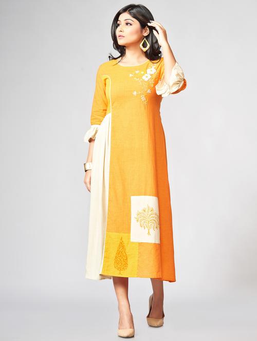 embroidered a-line kurta - 16439621 - Very Small Image - 1