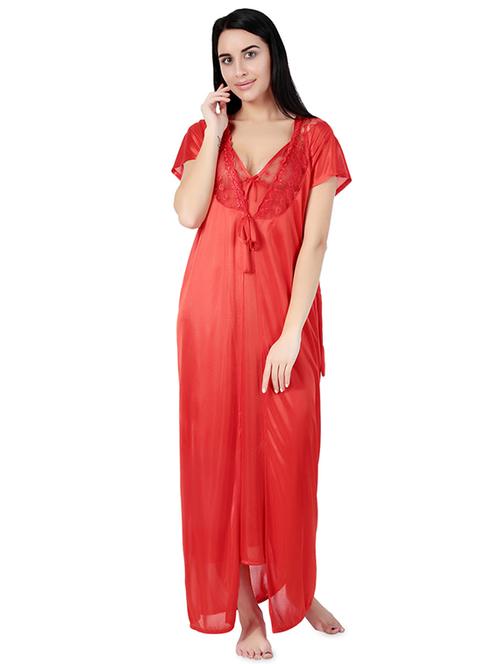 knot detail robe bra and panty set - 16439762 - Very Small Image - 1