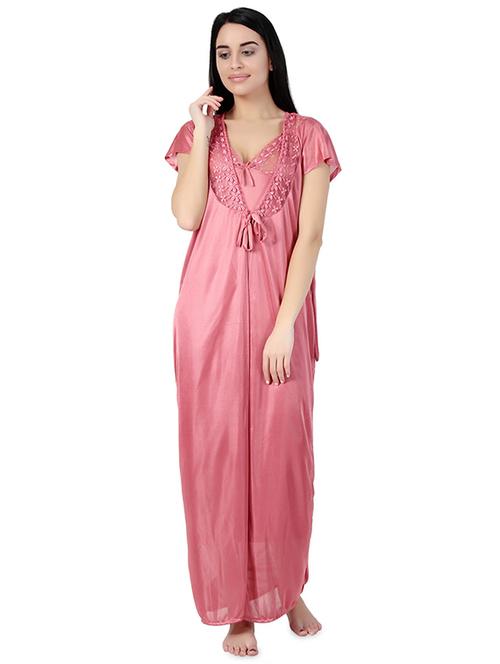 knot detail robe bra and panty set - 16439763 - Very Small Image - 1