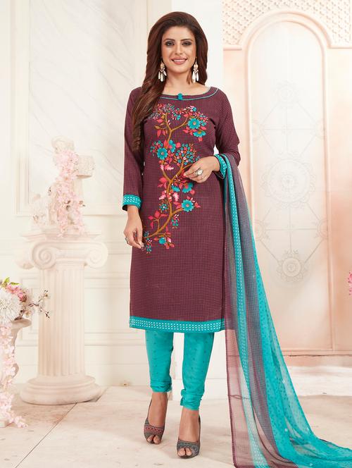 floral unstitched suit - 16440178 - Very Small Image - 1