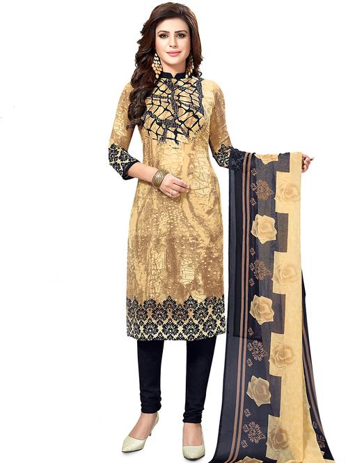 abstract unstitched churidar suit set - 16440195 - Very Small Image - 1