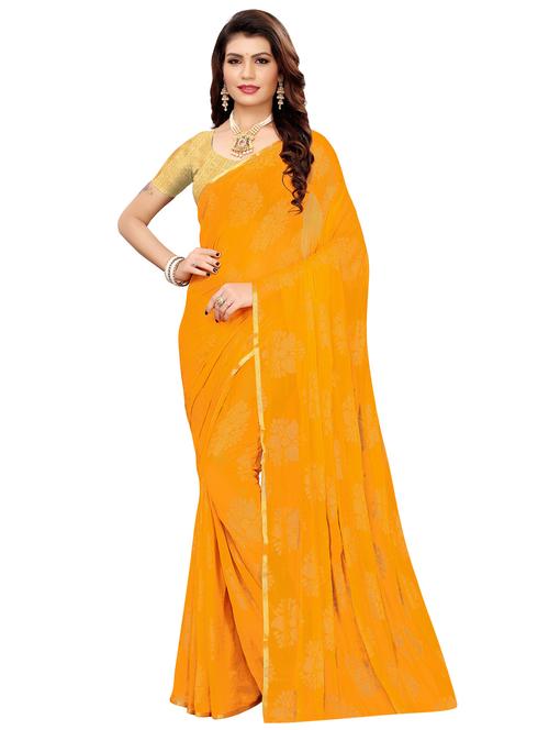 floral motifs embellished saree with blouse - 16440308 - Very Small Image - 1