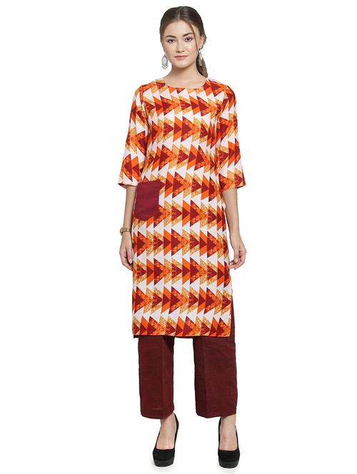 geometrical printed kurta pant set - 16441253 - Very Small Image - 1