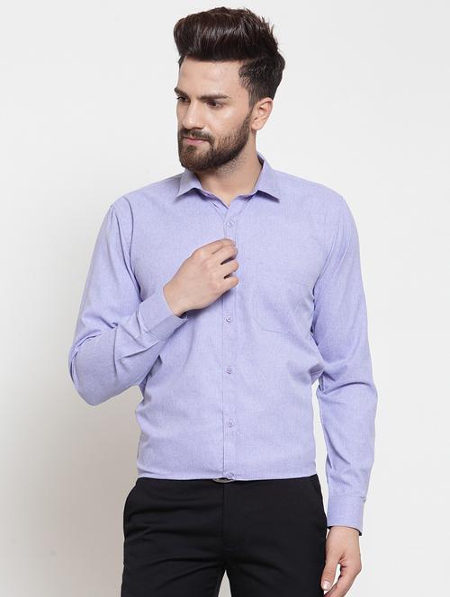 light blue solid formal shirt - 16442143 - Very Small Image - 1