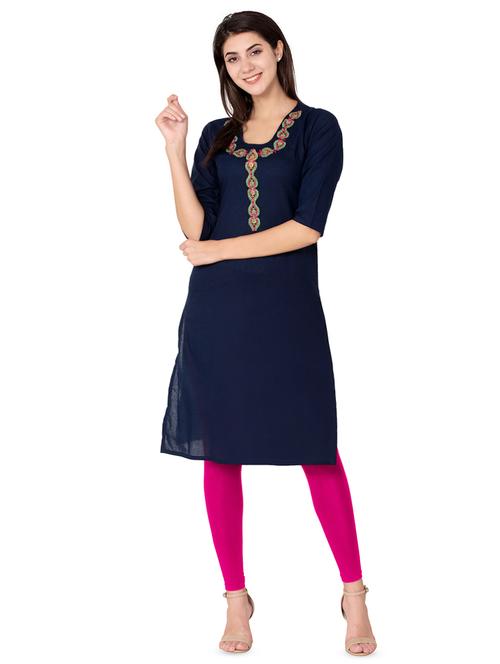 embroidered straight kurta - 16443196 - Very Small Image - 1