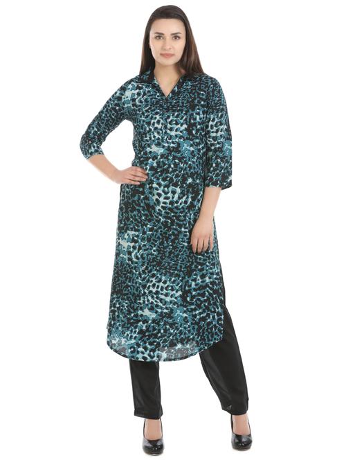 animal printed straight kurta - 16443708 - Very Small Image - 1