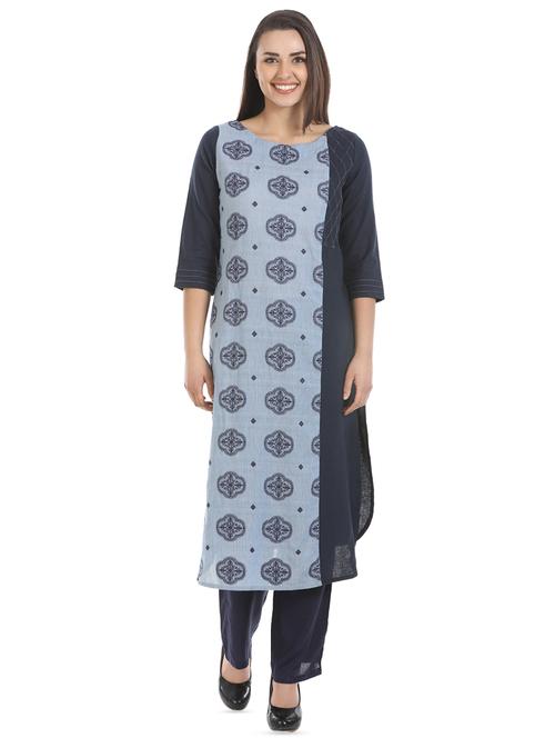 printed straight kurta - 16443717 - Very Small Image - 1