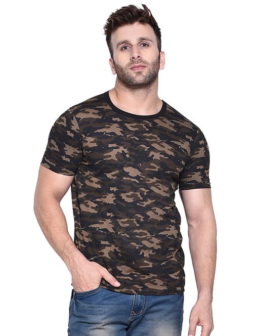 green camouflage print t-shirt - 16444183 - Very Small Image - 1