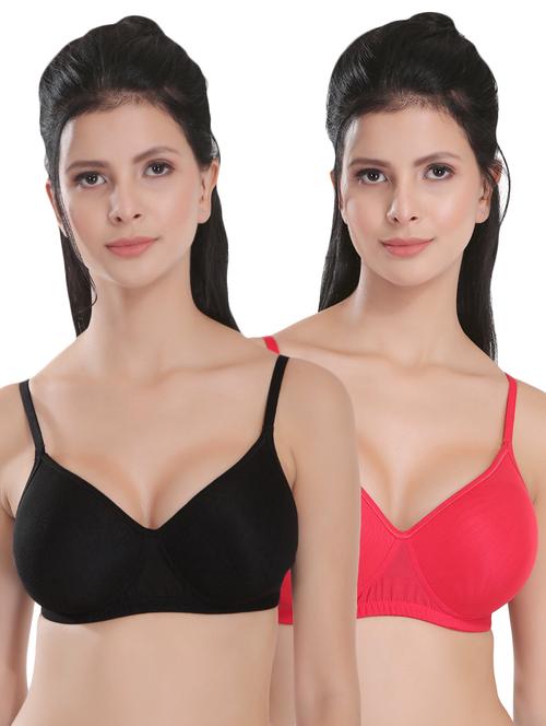 set of 2 bow patch bra - 16444475 - Very Small Image - 1