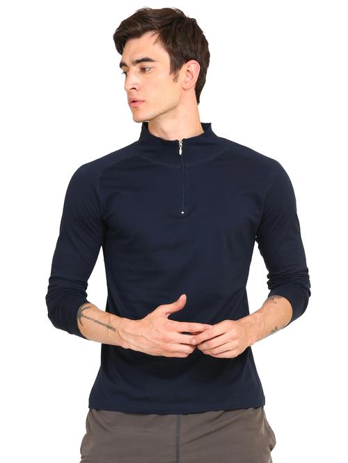 navy blue solid t-shirt - 16444983 - Very Small Image - 1