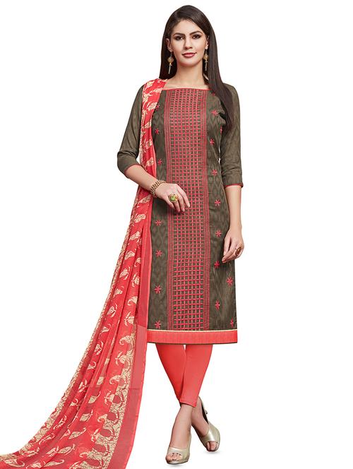 printed unstitched suit - 16445029 - Very Small Image - 1