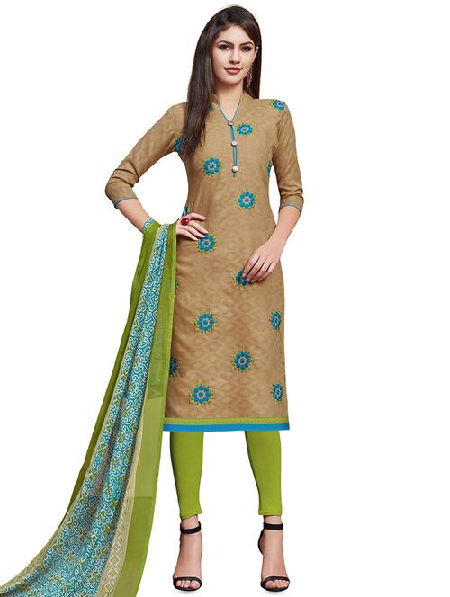 embroidered unstitched suit - 16445039 - Very Small Image - 1