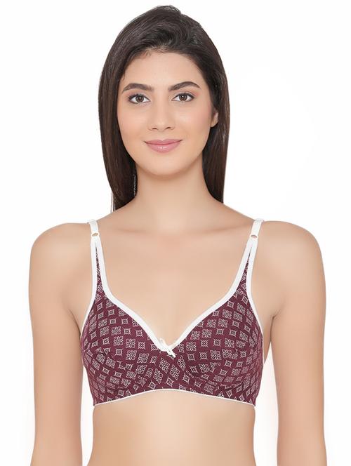 contrast bow patch printed bra - 16445231 - Very Small Image - 1