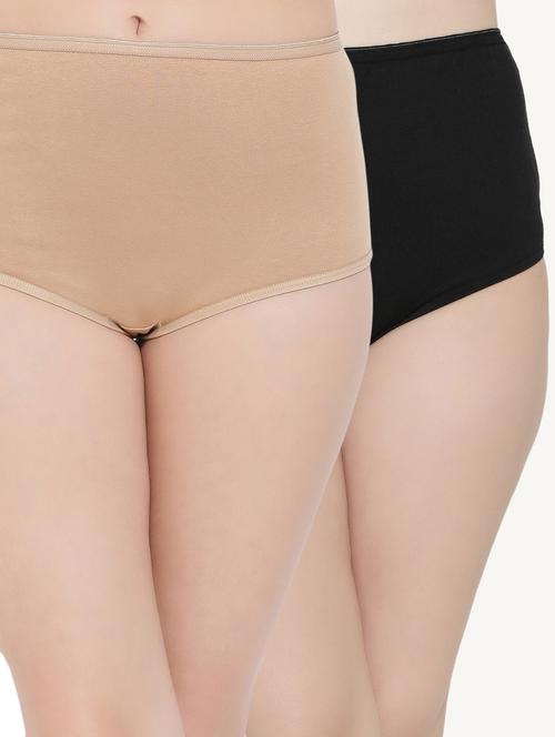 set of 2 high rise solid hipster panty - 16445284 - Very Small Image - 1
