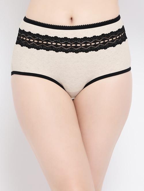 lace detail high rise boy shorts panty - 16445349 - Very Small Image - 1