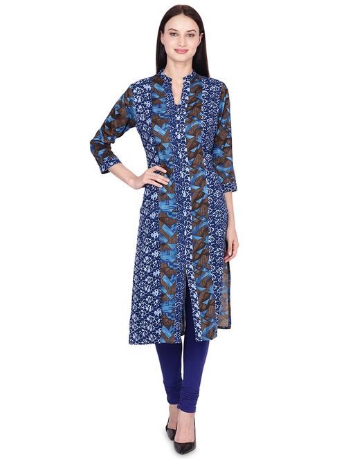 digital printed straight kurta - 16445415 - Very Small Image - 1
